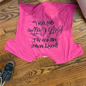 Pink Graphic Tank Top